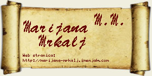 Marijana Mrkalj vizit kartica